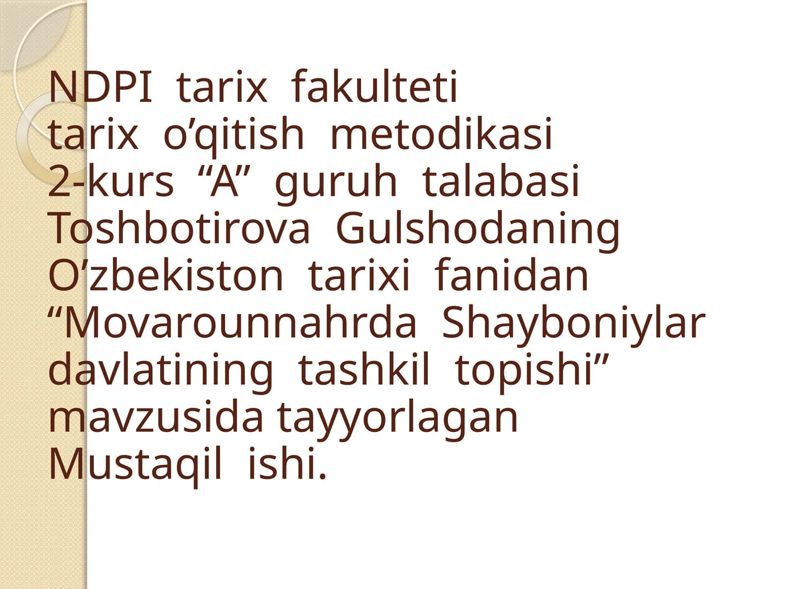 Movarounnahrda Shayboniylar davlatining tashkil topishi