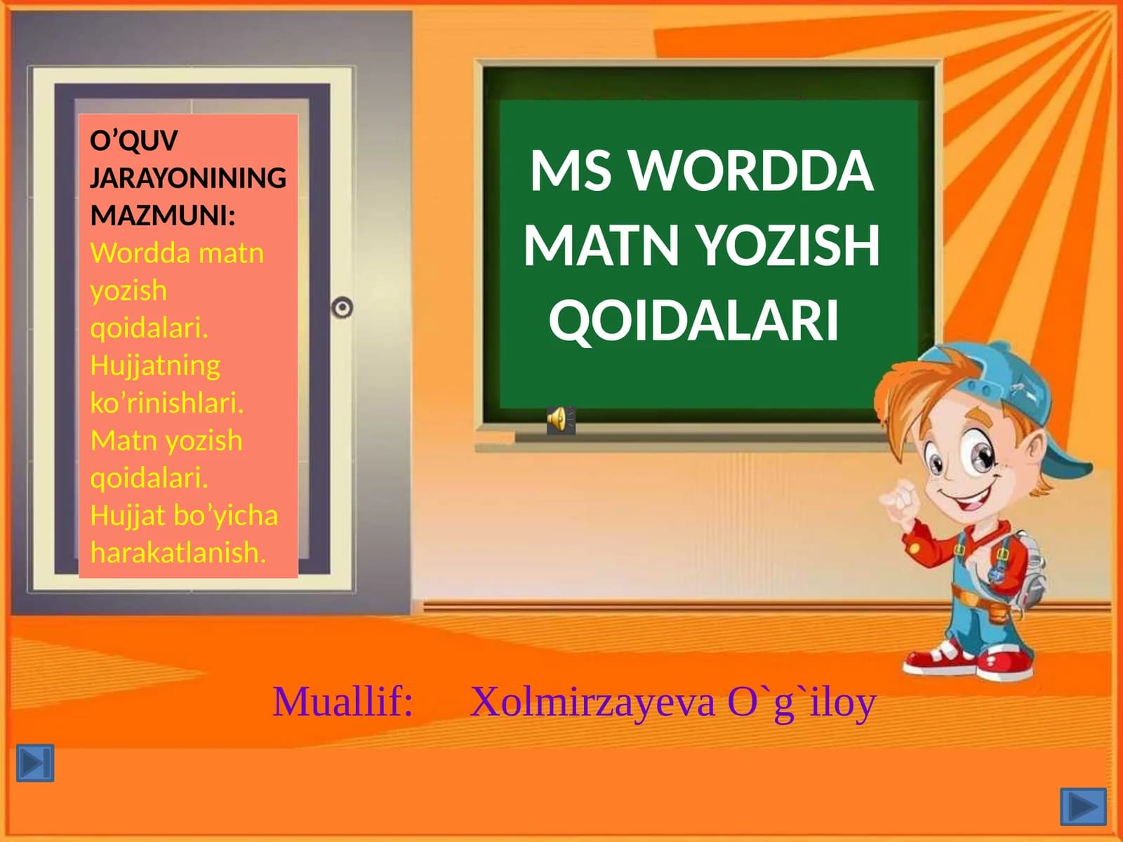 MSWORDDAMATN YOZISH QOIDALARI