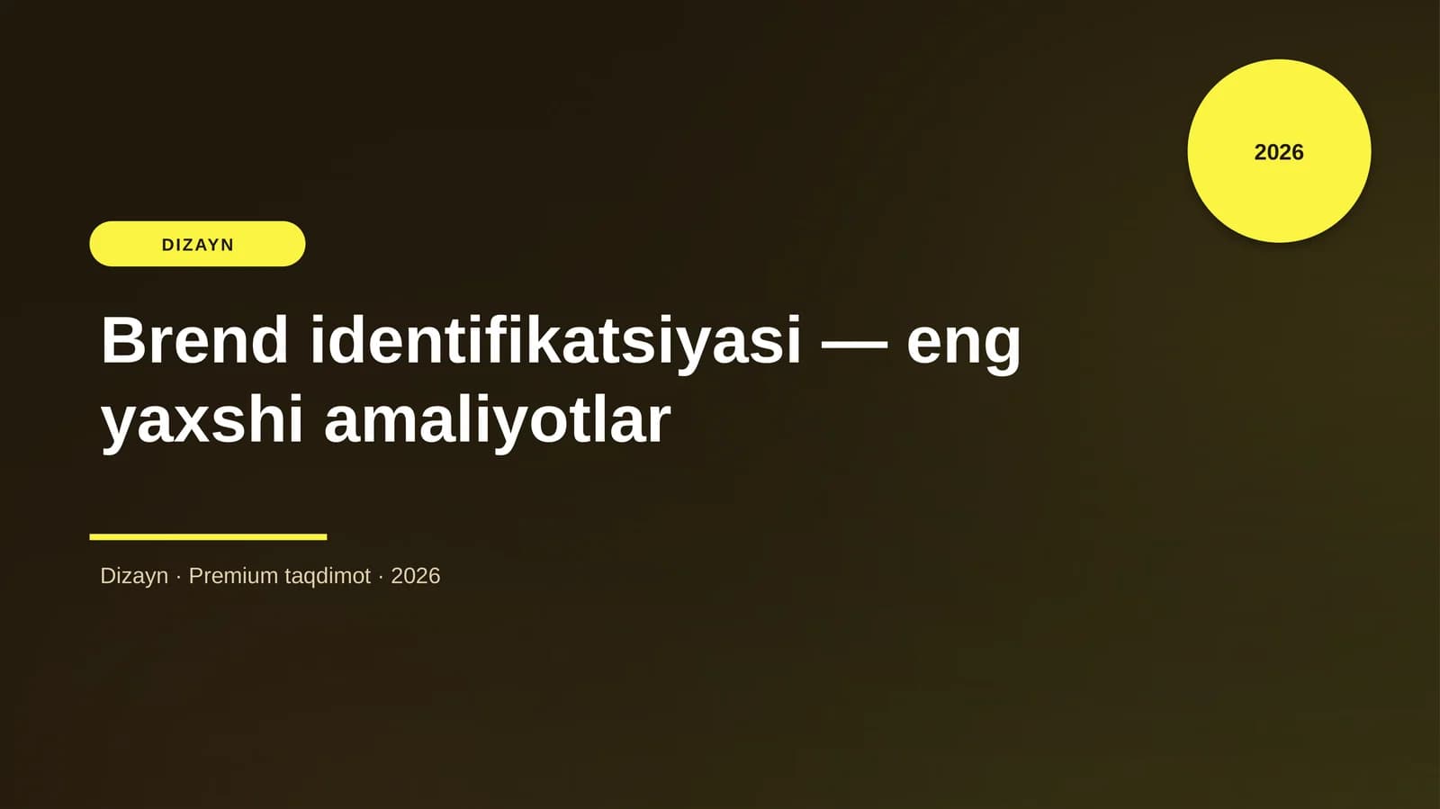 Brend identifikatsiyasi — eng yaxshi amaliyotlar