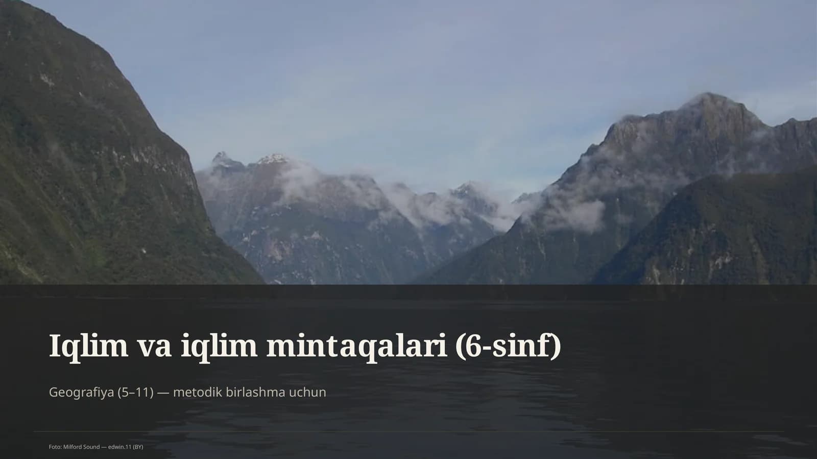 Iqlim va iqlim mintaqalari (6-sinf)