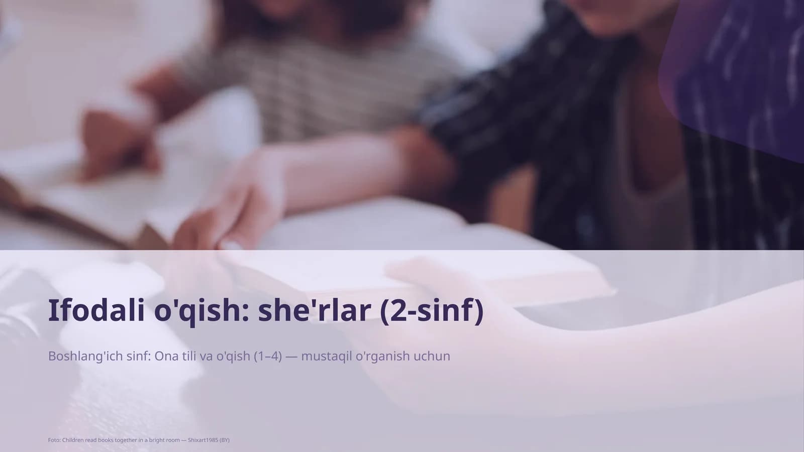Ifodali o'qish: she'rlar (2-sinf)