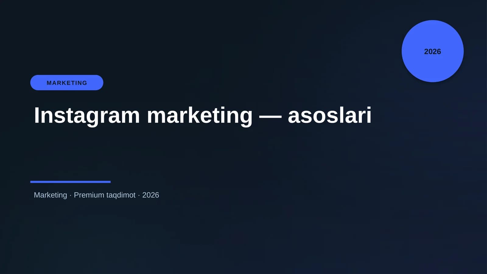 Instagram marketing — asoslari