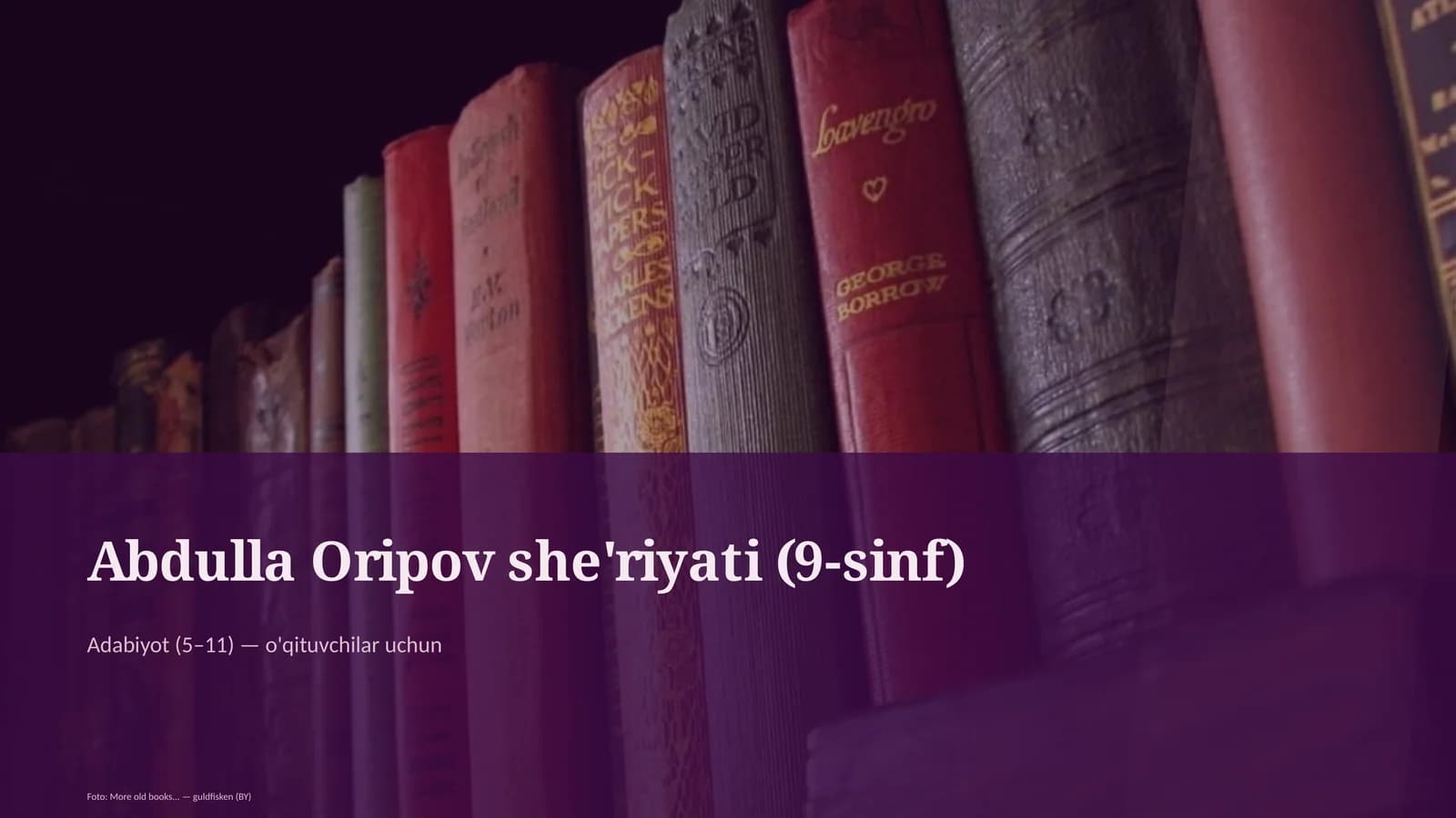 Abdulla Oripov she'riyati (9-sinf)