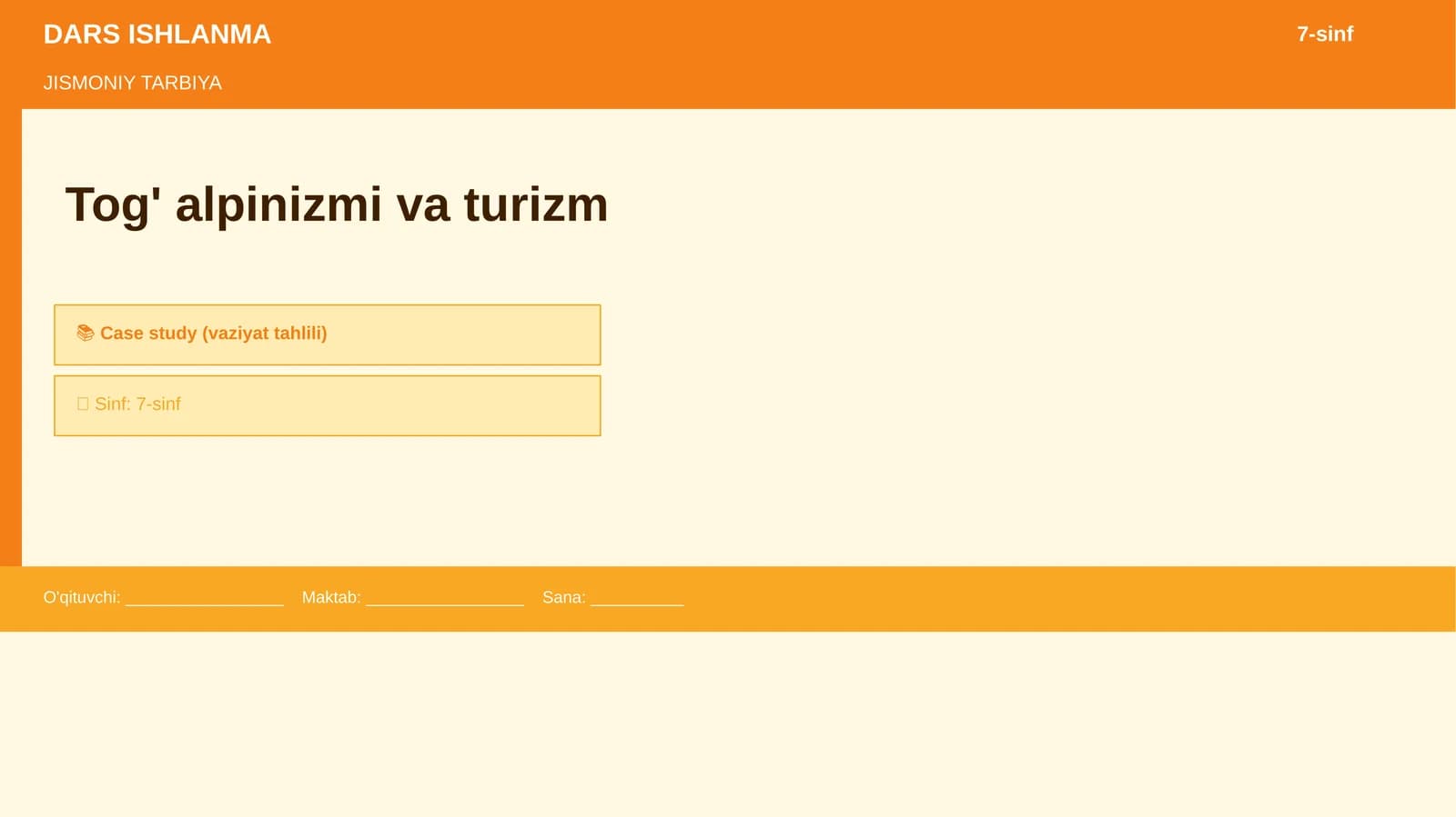 DARS ISHLANMA