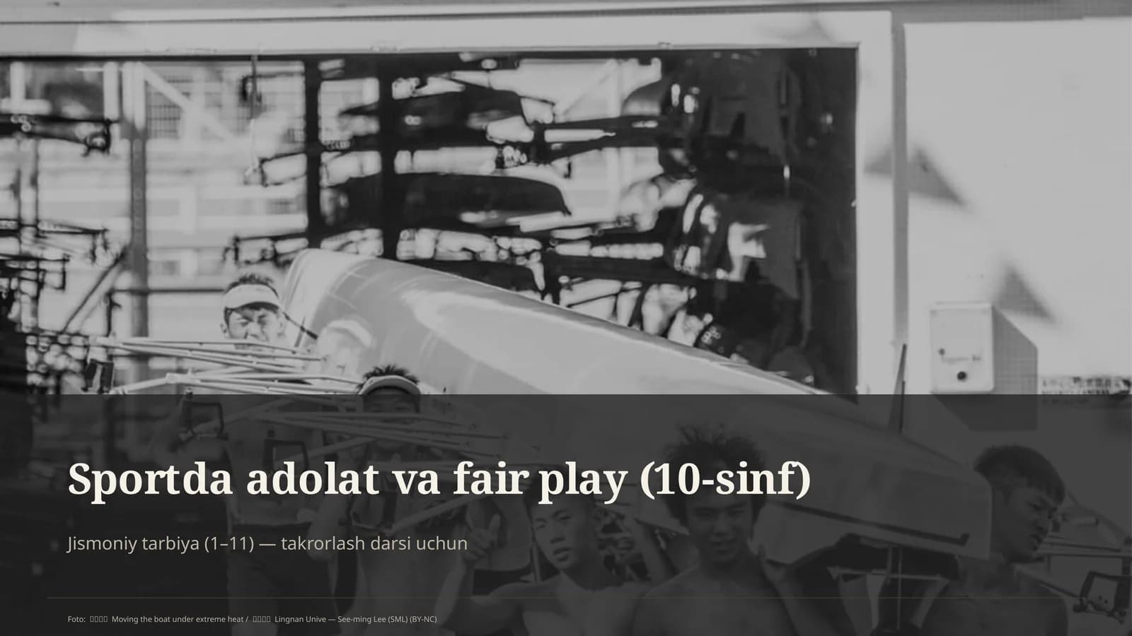 Sportda adolat va fair play (10-sinf)