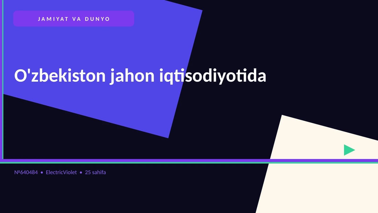 O'zbekiston jahon iqtisodiyotida
