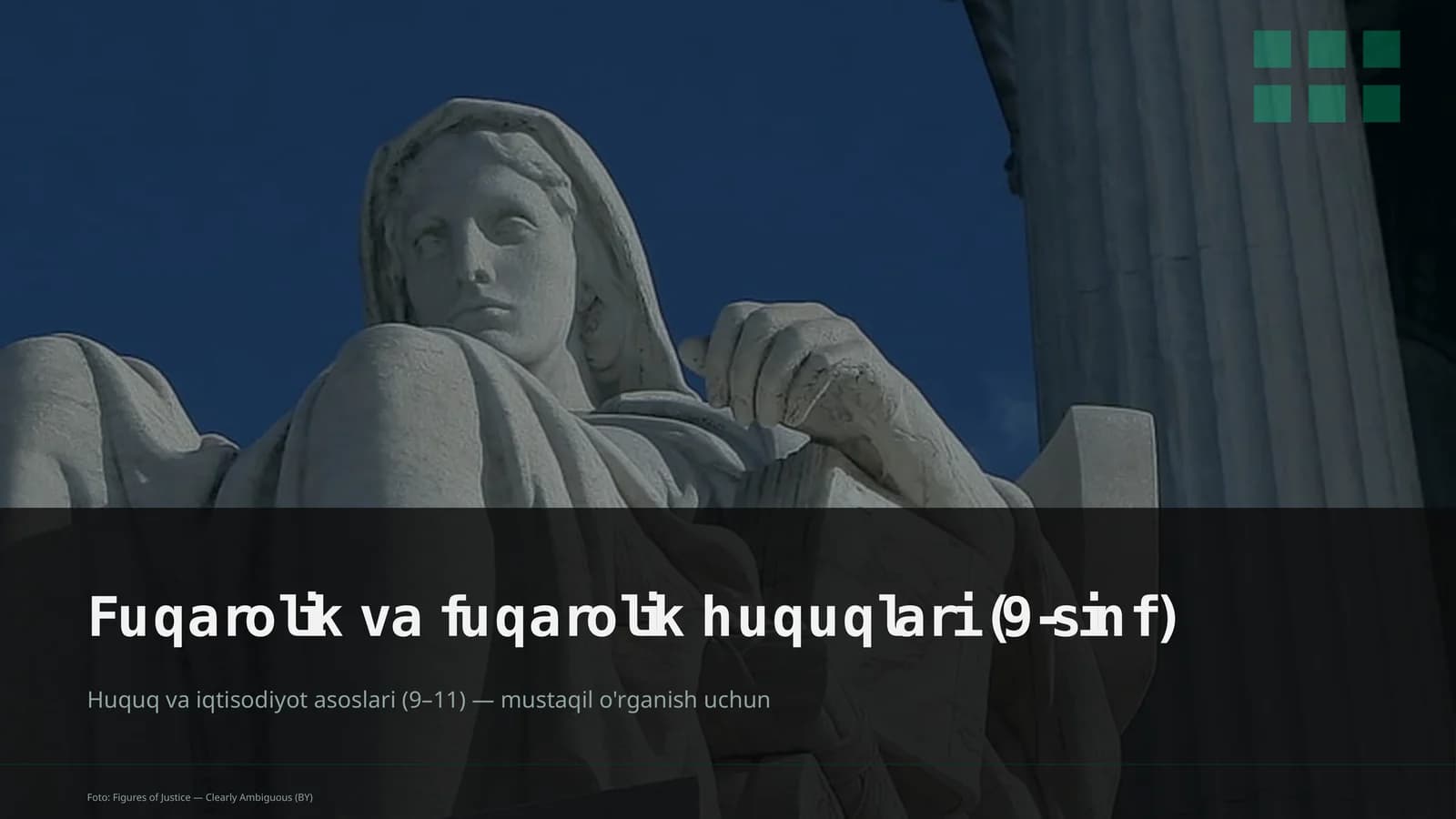 Huquq va iqtisodiyot asoslari (9–11)