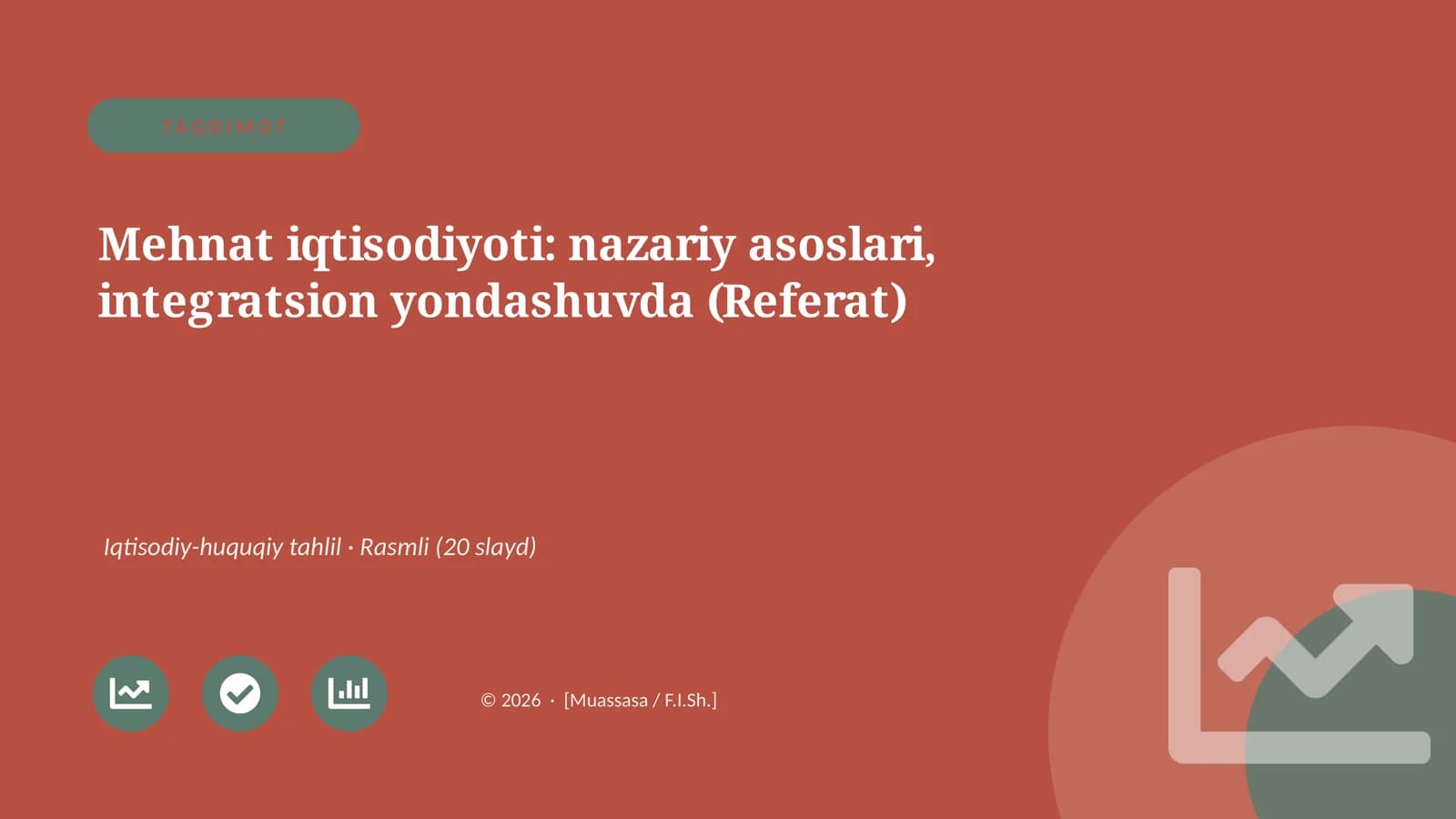 Mehnat iqtisodiyoti: nazariy asoslari, integratsion yondashuvda (Referat)