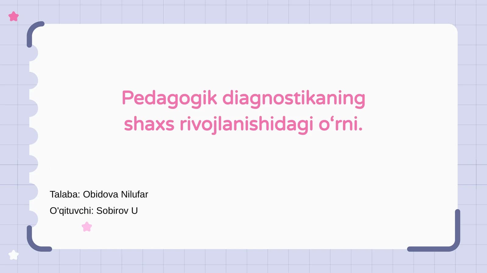 Pedagogik diagnostika