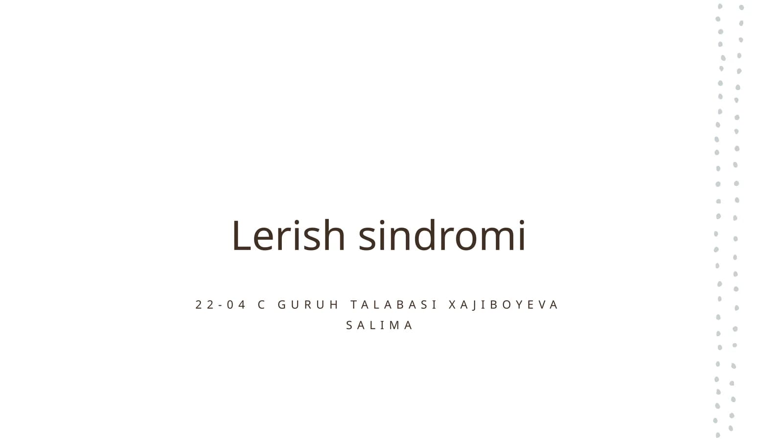 Lerish sindromi