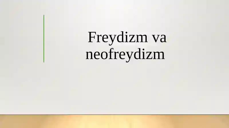 Freydizm va neofreydizm