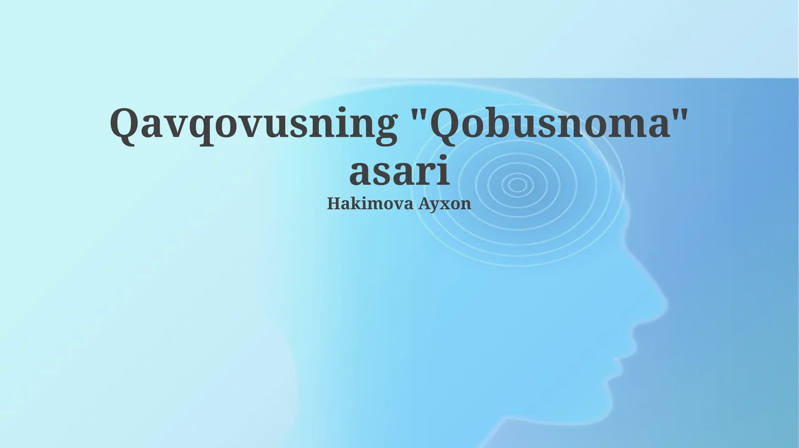 "Qobusnoma" asari