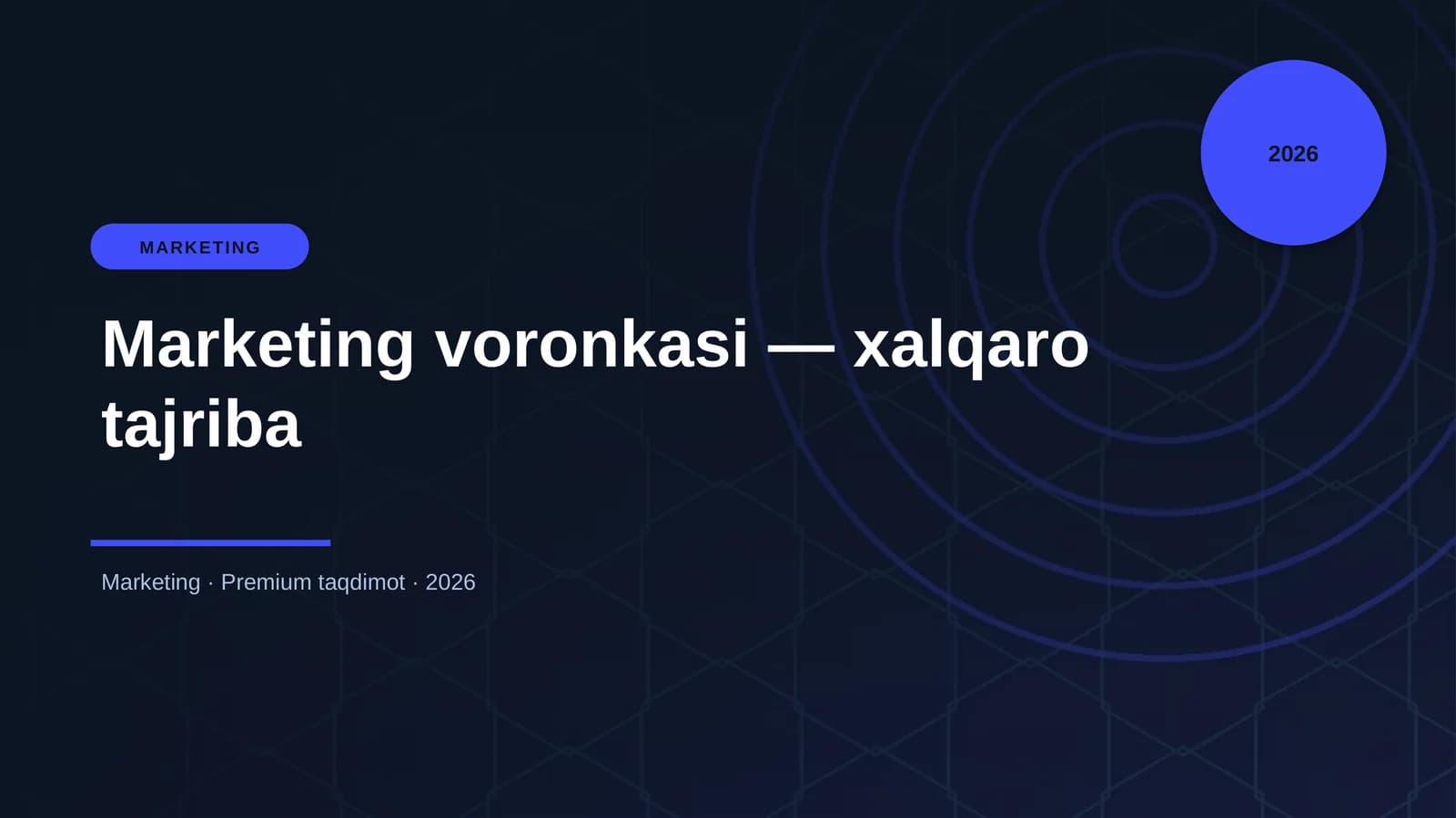 Marketing voronkasi — xalqaro tajriba