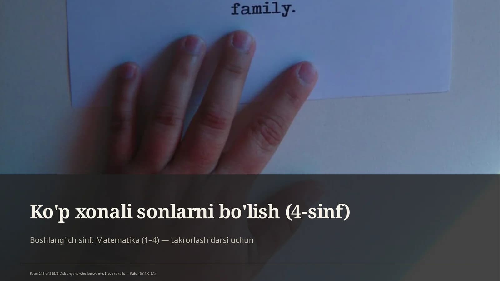 Ko'p xonali sonlarni bo'lish (4-sinf)