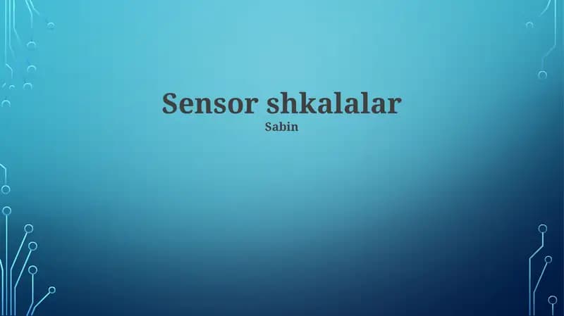 Sensor shkalalar