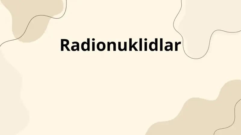 Radionuklidlar