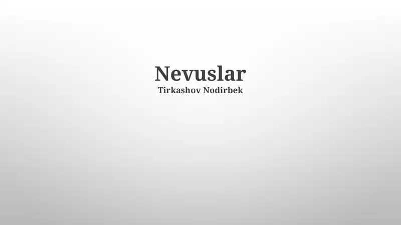 Nevuslar