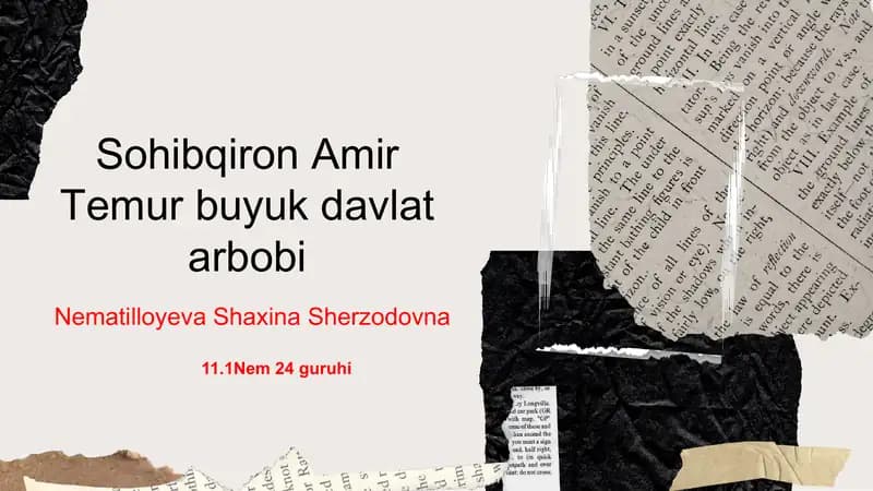 Sohibqiron Amir Temur
