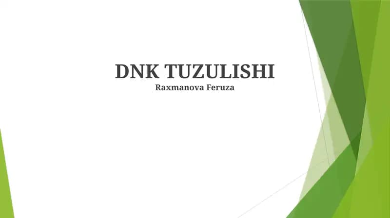 DNK TUZULISHI
