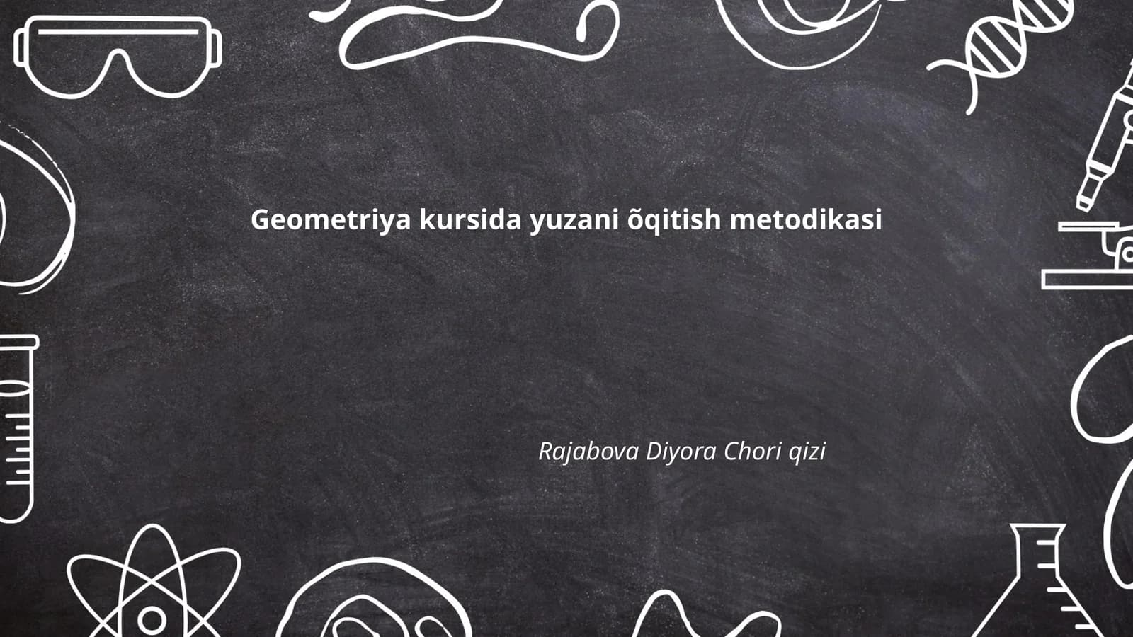 Geometriya kursida yuzani õqitish metodikasi