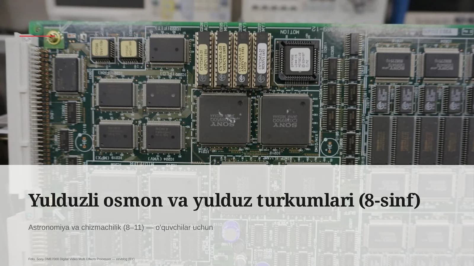 Yulduzli osmon va yulduz turkumlari (8-sinf)