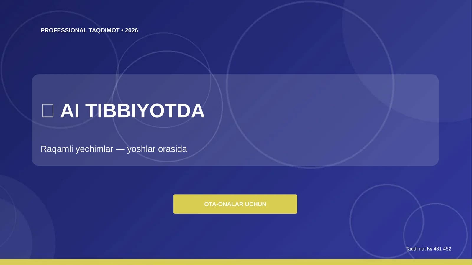 AI tibbiyotda: Raqamli yechimlar (yoshlar orasida) [Ota-onalar uchun]