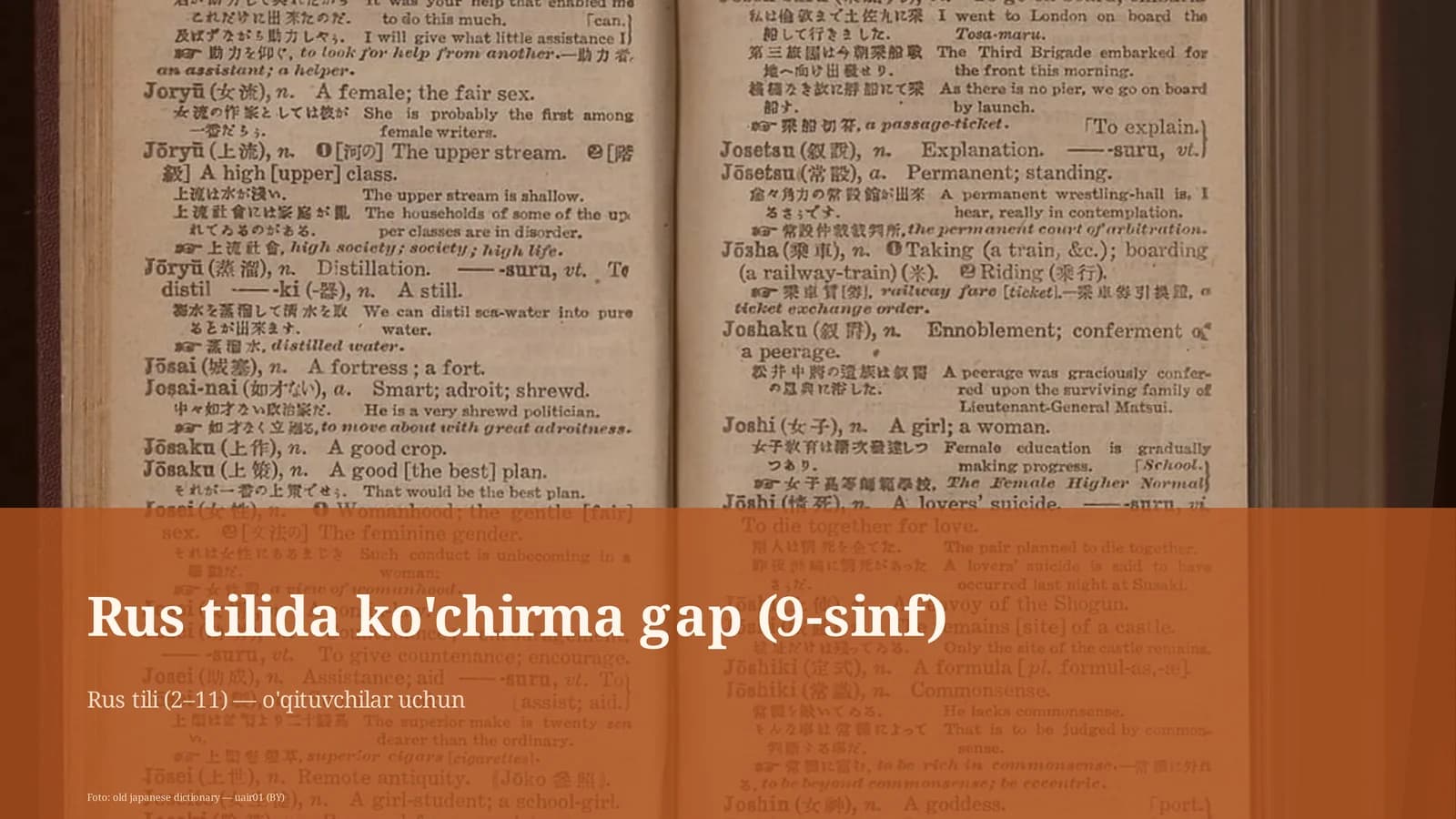 Rus tilida ko'chirma gap (9-sinf)