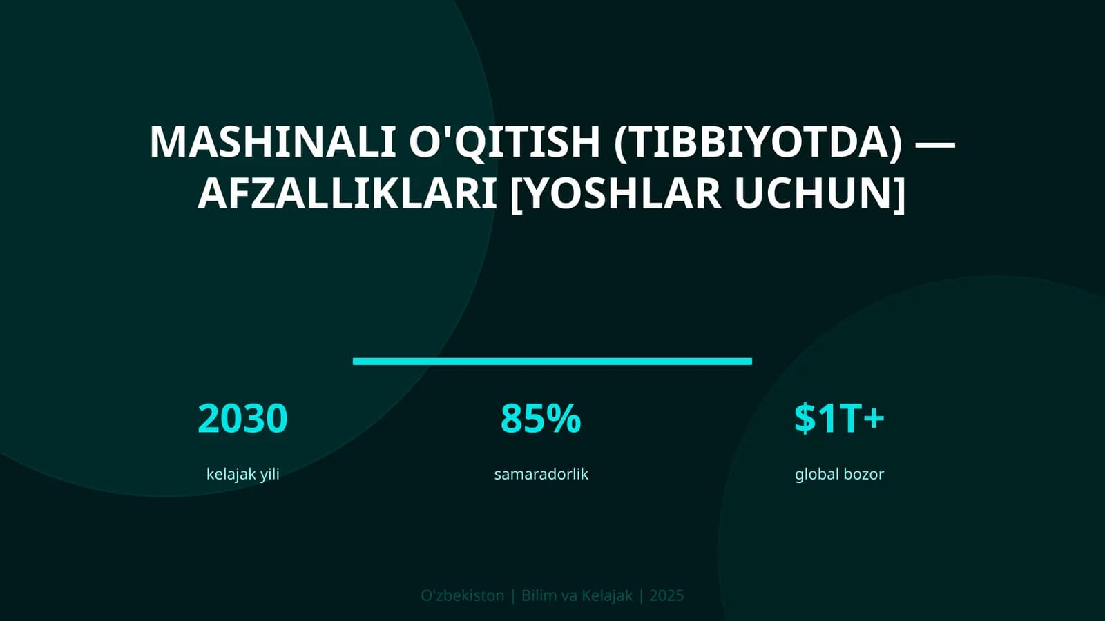 Mashinali o'qitish (tibbiyotda) — afzalliklari [yoshlar uchun]