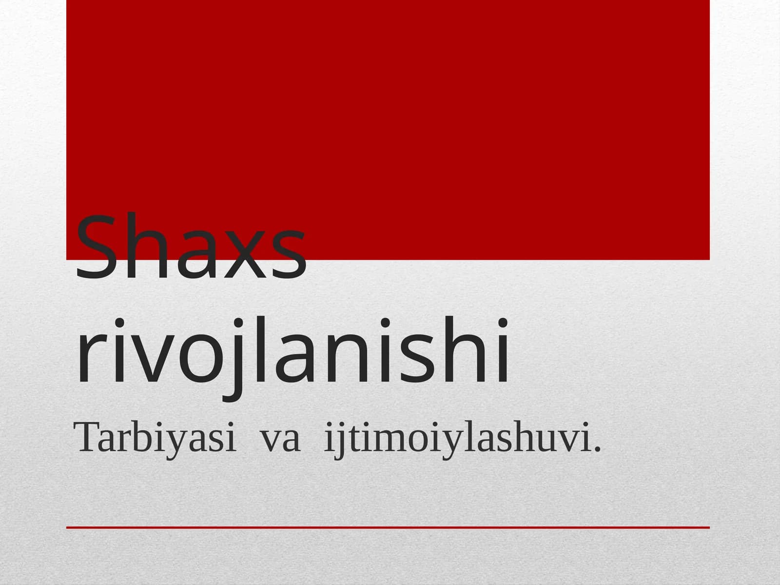 Shaxsrivojlanishi