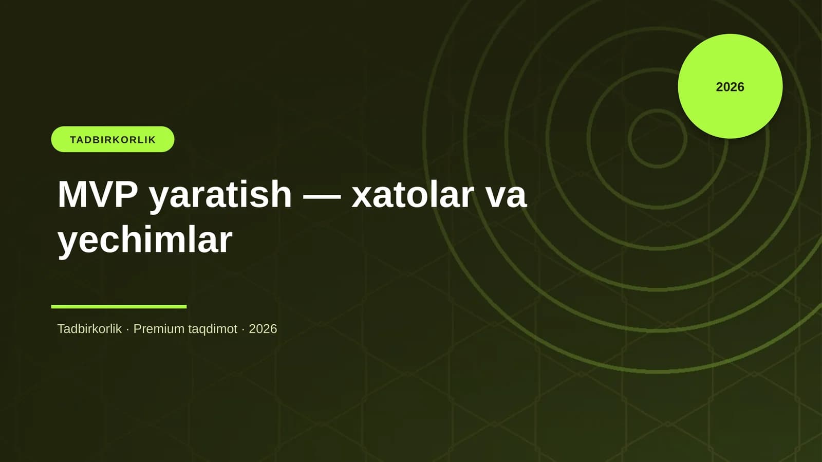 MVP yaratish — xatolar va yechimlar
