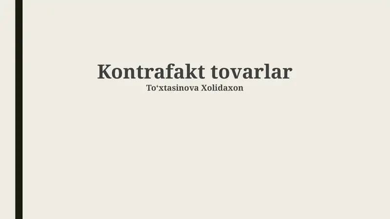 Kontrafakt tovarlar
