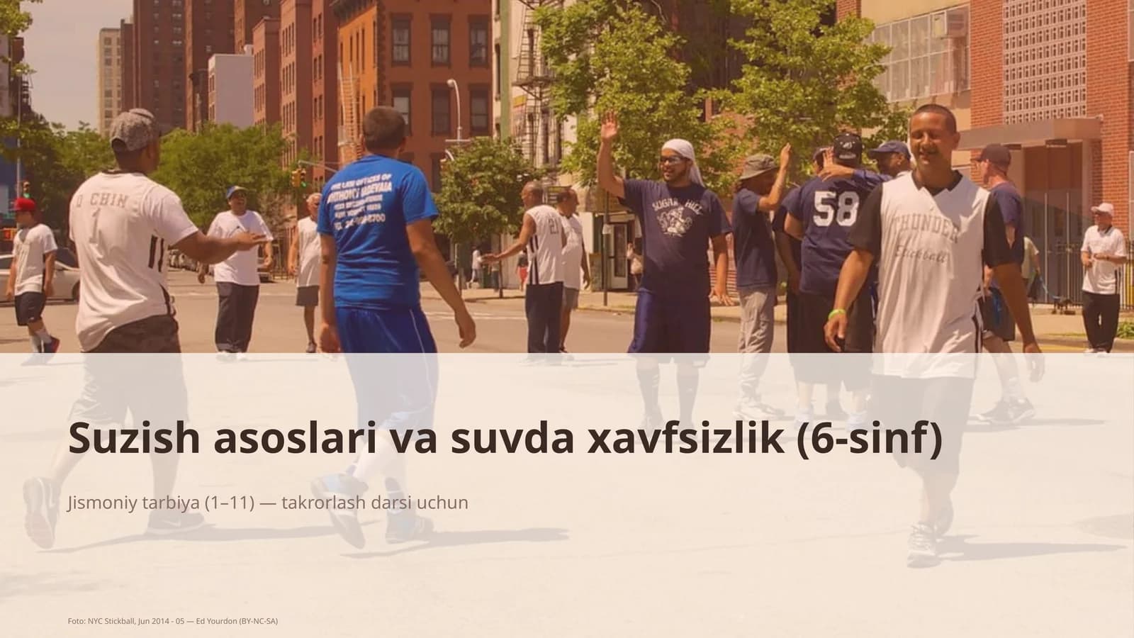 Suzish asoslari va suvda xavfsizlik (6-sinf)