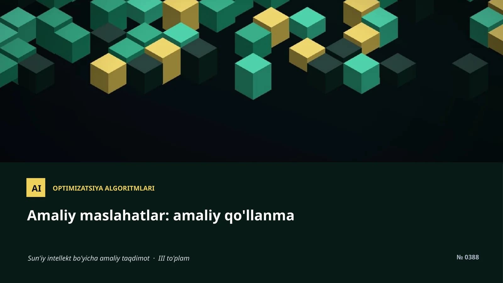 OPTIMIZATSIYA ALGORITMLARI