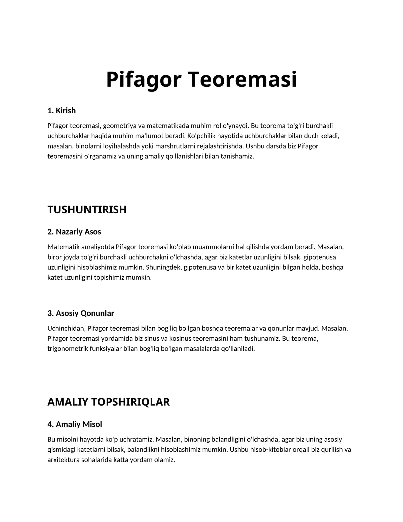 Pifagor Teoremasi