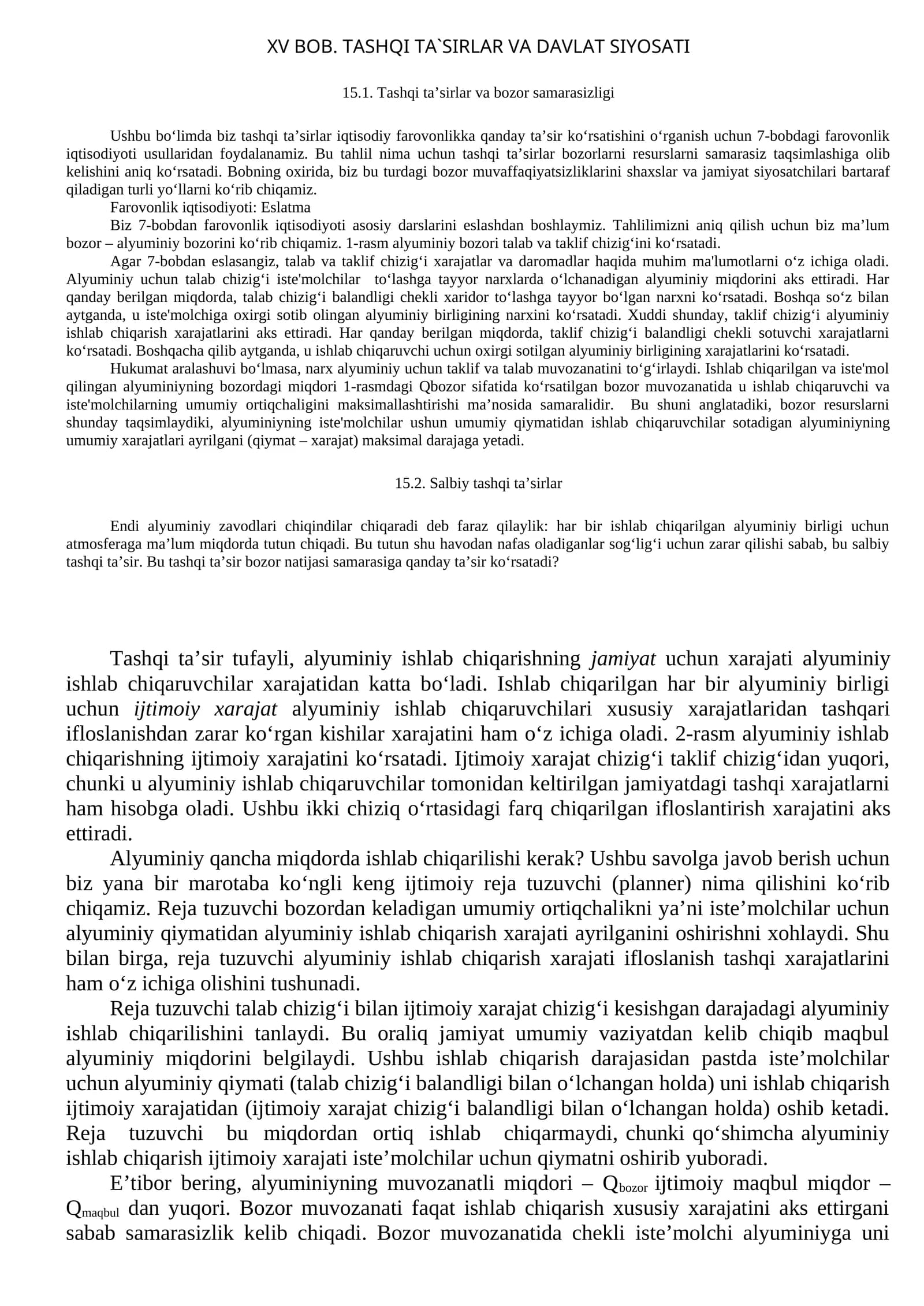 TASHQI TA`SIRLAR VA DAVLAT SIYOSATI