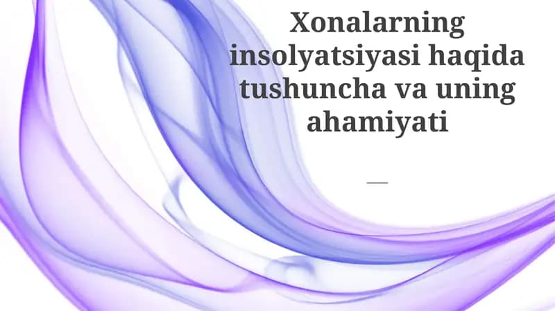 Issiqlik izolyatsiyasi