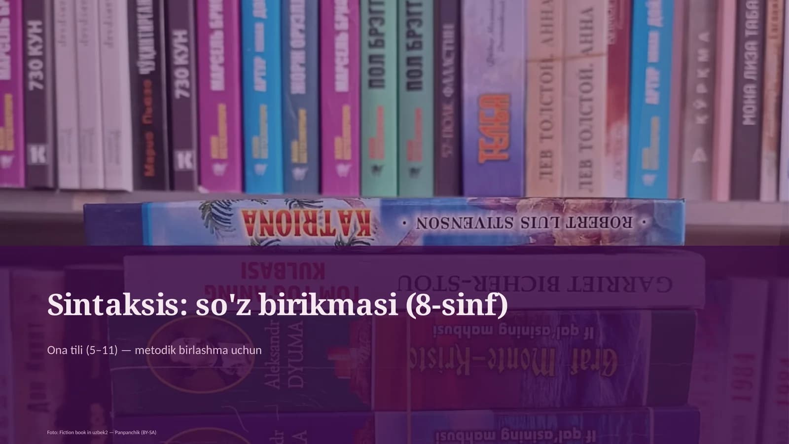 Sintaksis: so'z birikmasi (8-sinf)
