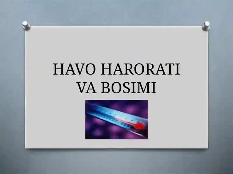 HAVO HARORATI VA BOSIMI