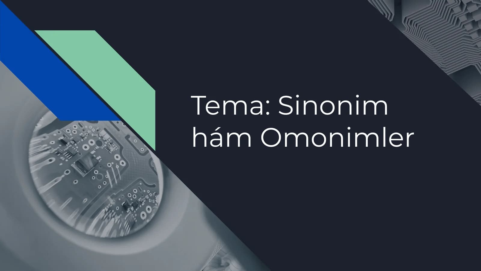 Sinonim hám Omonimler