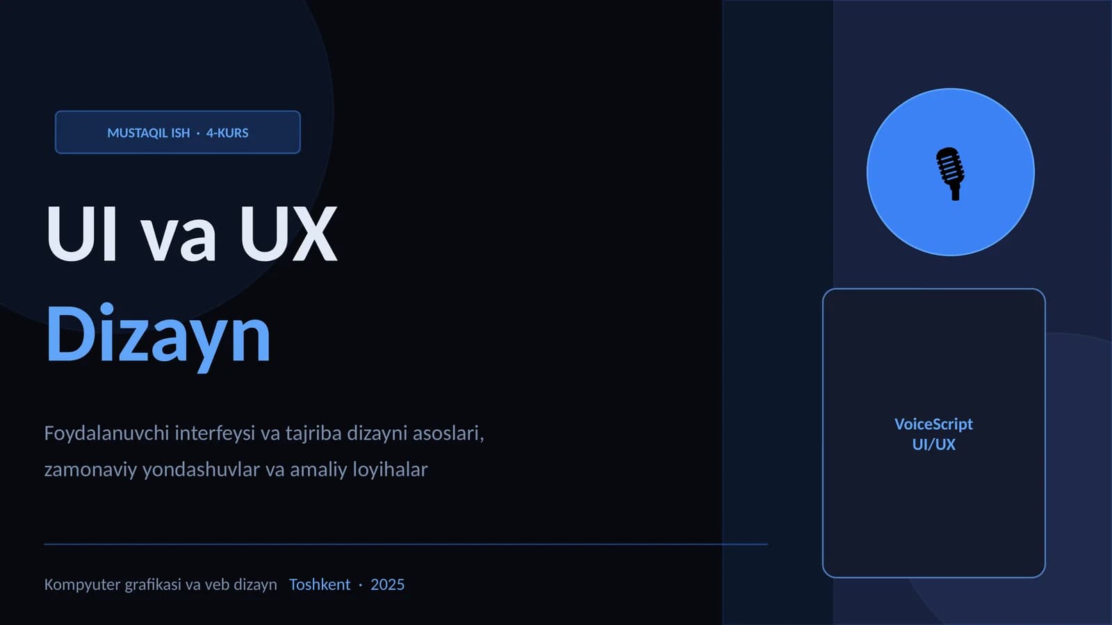UI va UX Dizayn
