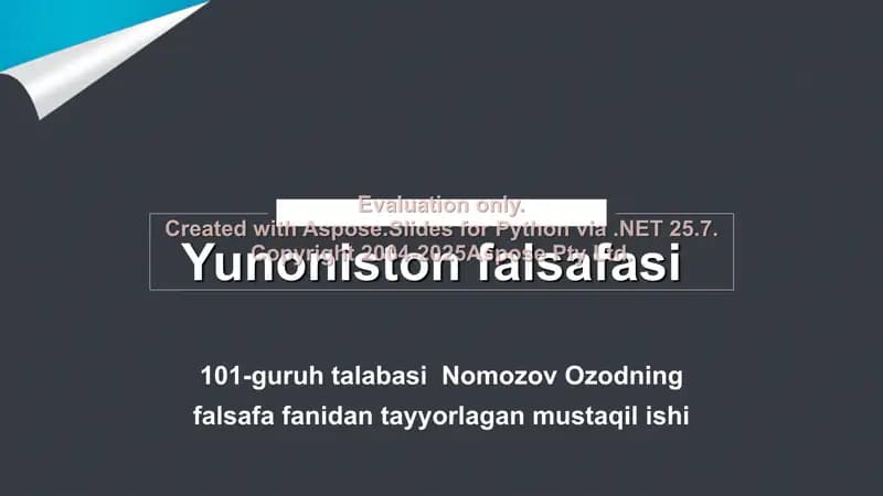 Yunoniston falsafasi