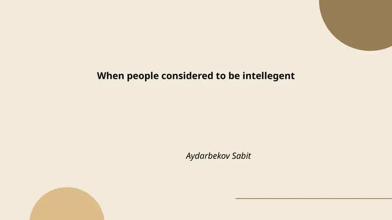Definitions of Intelligence
