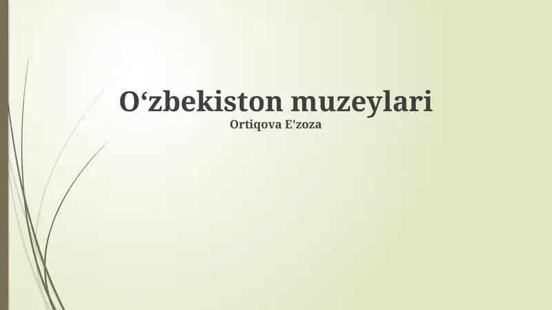 Oʻzbekiston muzeylari