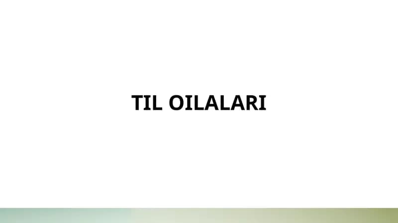 Til oilalari