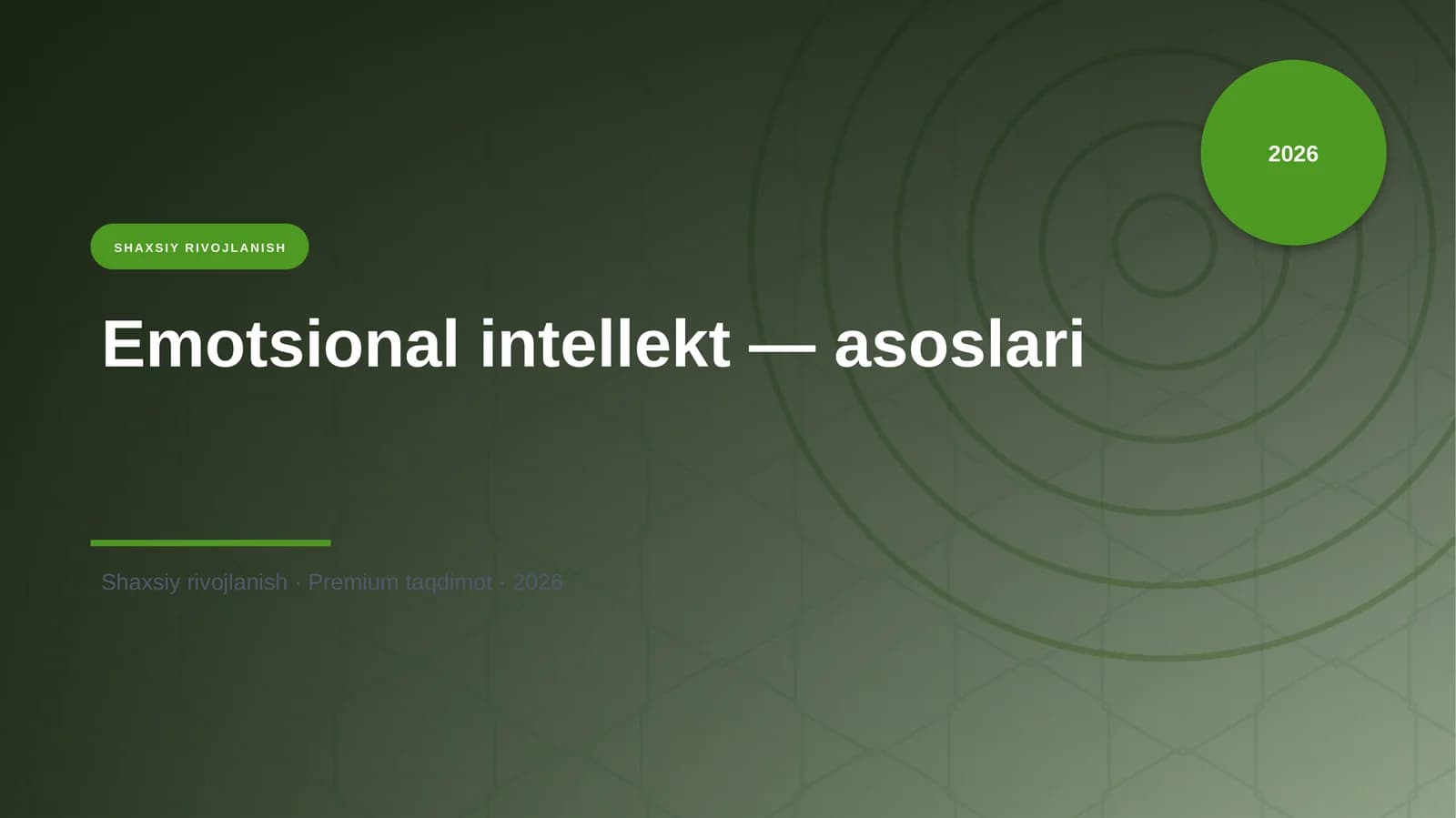 Emotsional intellekt — asoslari