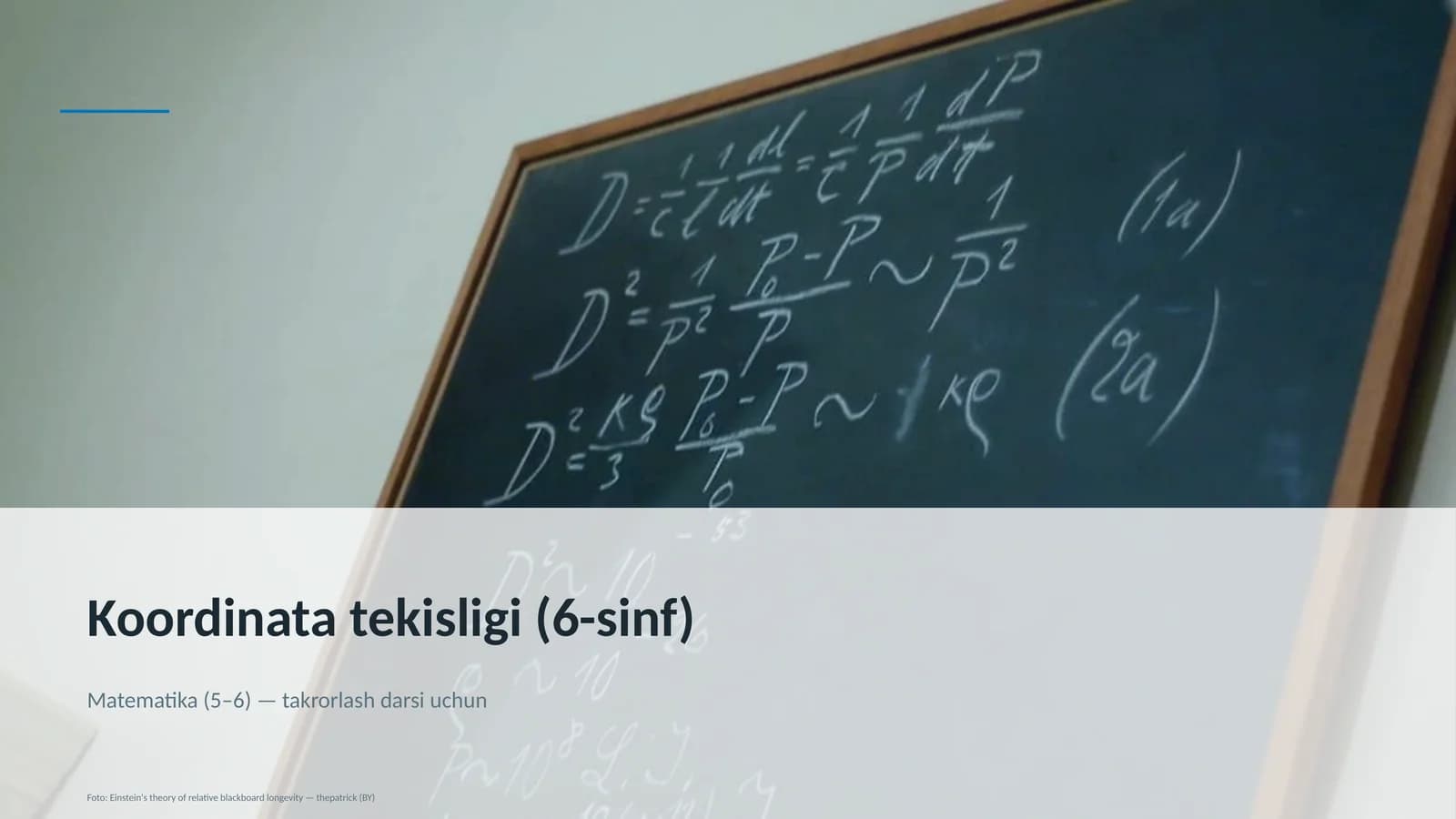 Koordinata tekisligi (6-sinf)