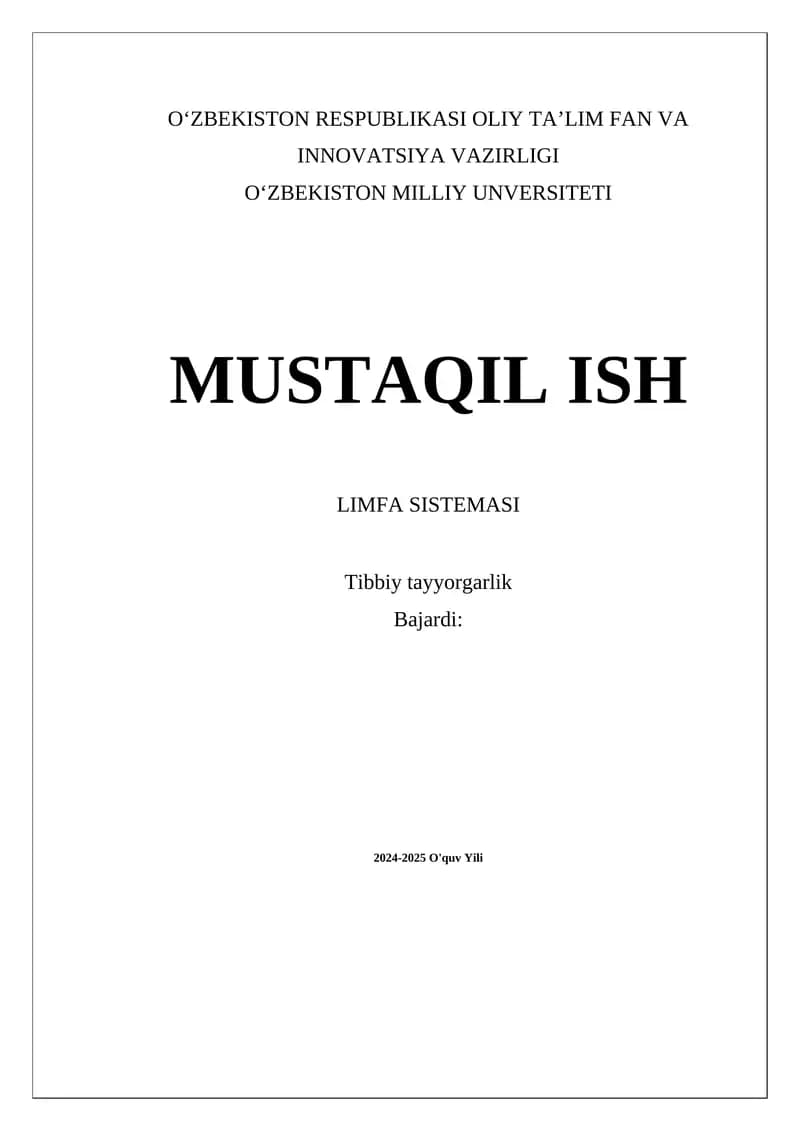 LIMFA SISTEMASI