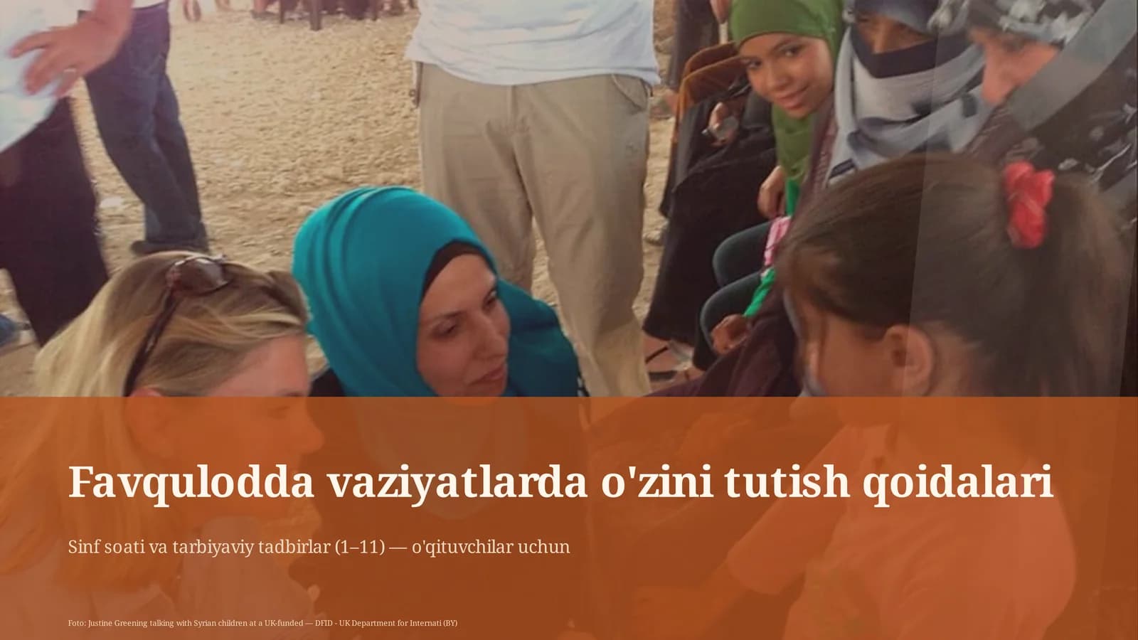 Favqulodda vaziyatlarda o'zini tutish qoidalari