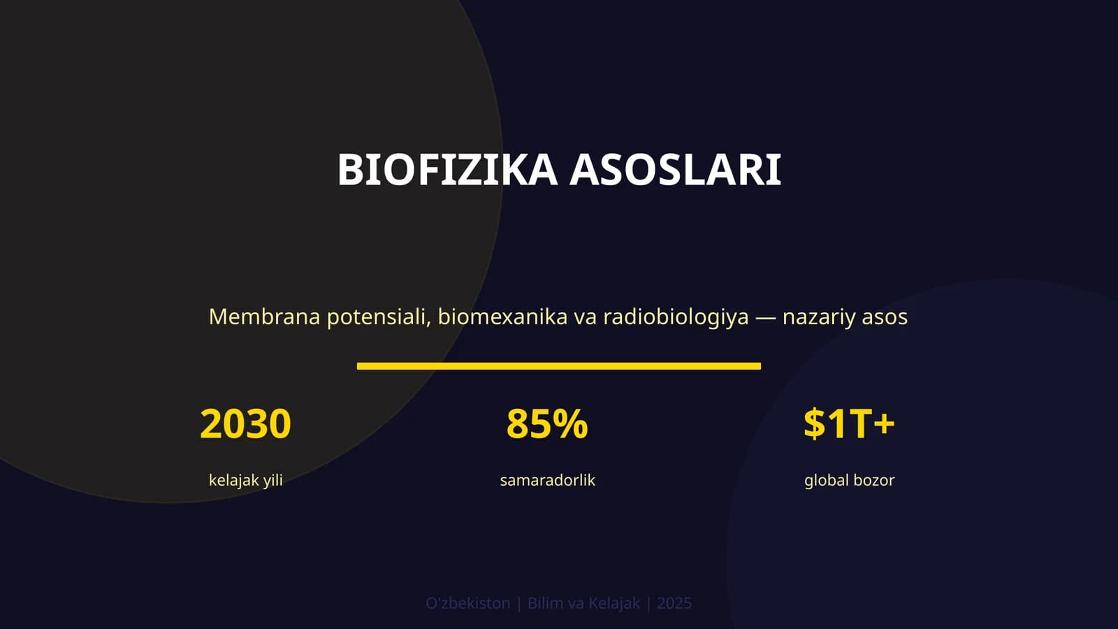 BIOFIZIKA ASOSLARI
