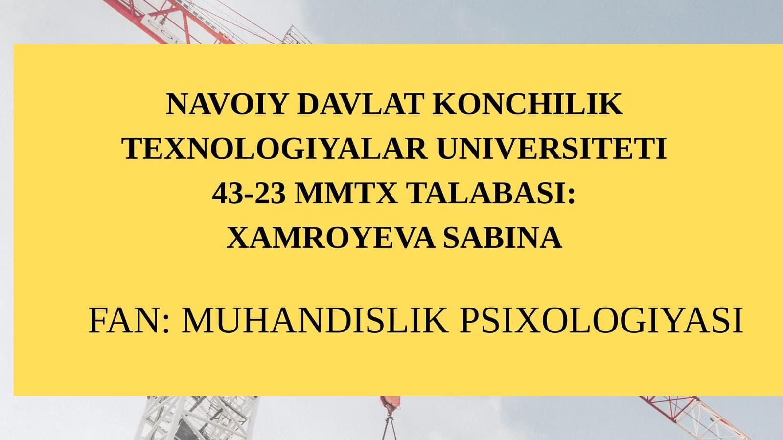 MUHANDISLIK PSIXOLOGIYASI